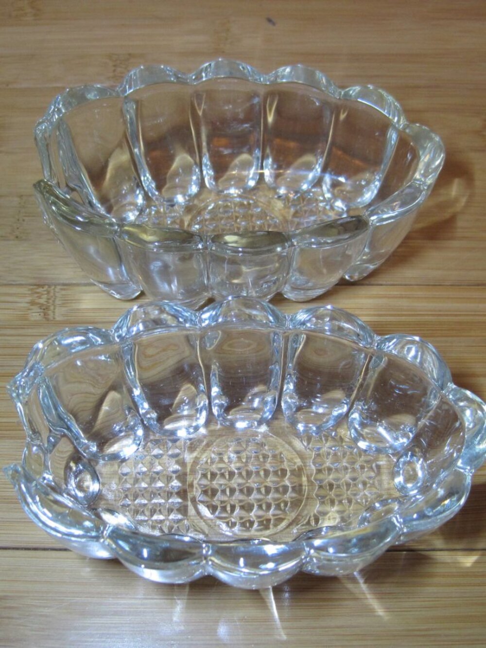 Set of 2 Vintage Princess House Crystal Utensil Spoon & Fork Rest Holders.